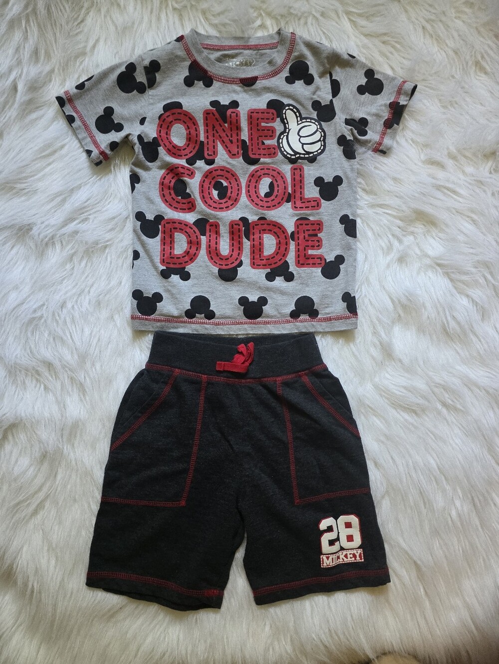 MICKEY MOUSE 'ONE COOL DUDE' T-SHIRT AND SHORTS SET
